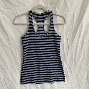 Lululemon Cool Racerback in Sea Stripe Polar Haze Black- Size 8